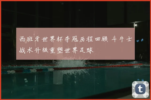 西班牙世界杯夺冠历程回顾 斗牛士战术升级重塑世界足球